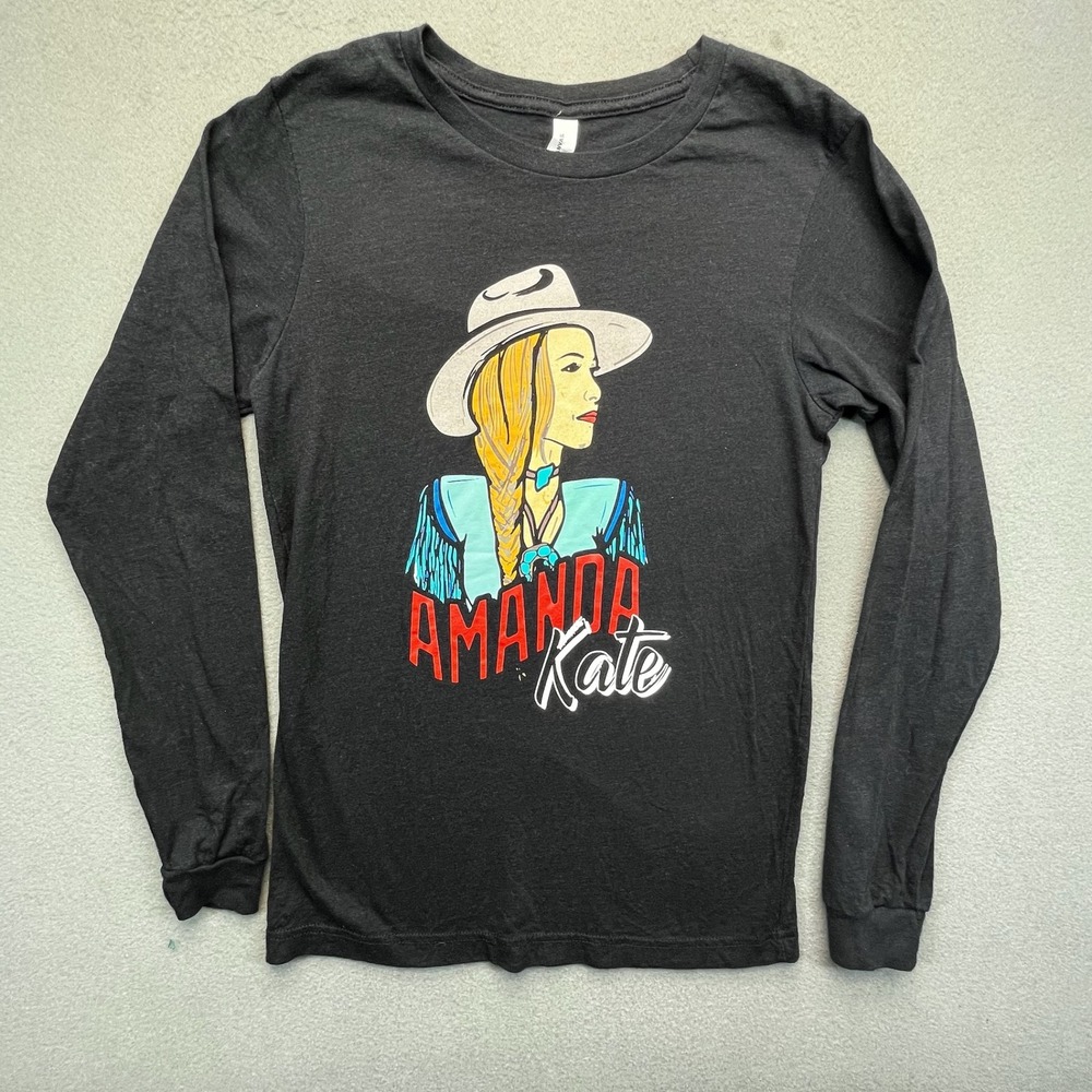 Amanda Kate women long sleeve tshirt western graphic cowgirl country music S